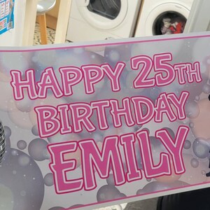 Personalized "No Tiers" Lockdown Birthday Banners - Custom Name & Age, Black, 800mm
