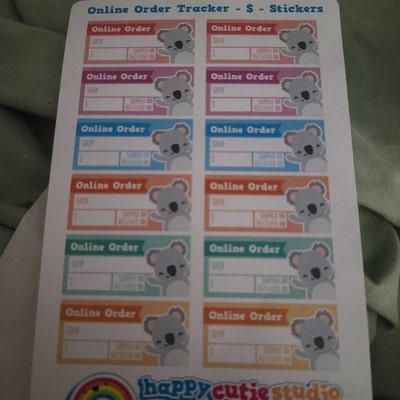 12 Cute Online Order Tracker Planner Stickers - Etsy