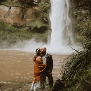 burnt orange shawl for wedding