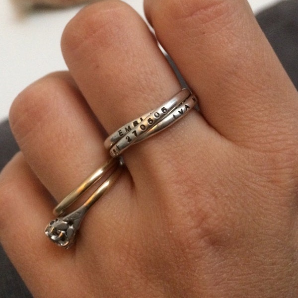Tiny Triple Interlocking Personalized Ring - Etsy
