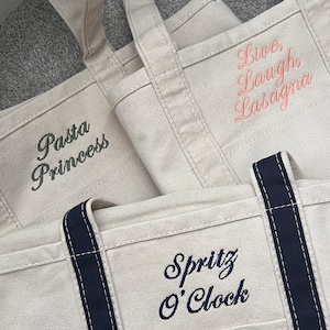 The 90s Ironic Boat Tote Bag – 7 Threads Embroidery