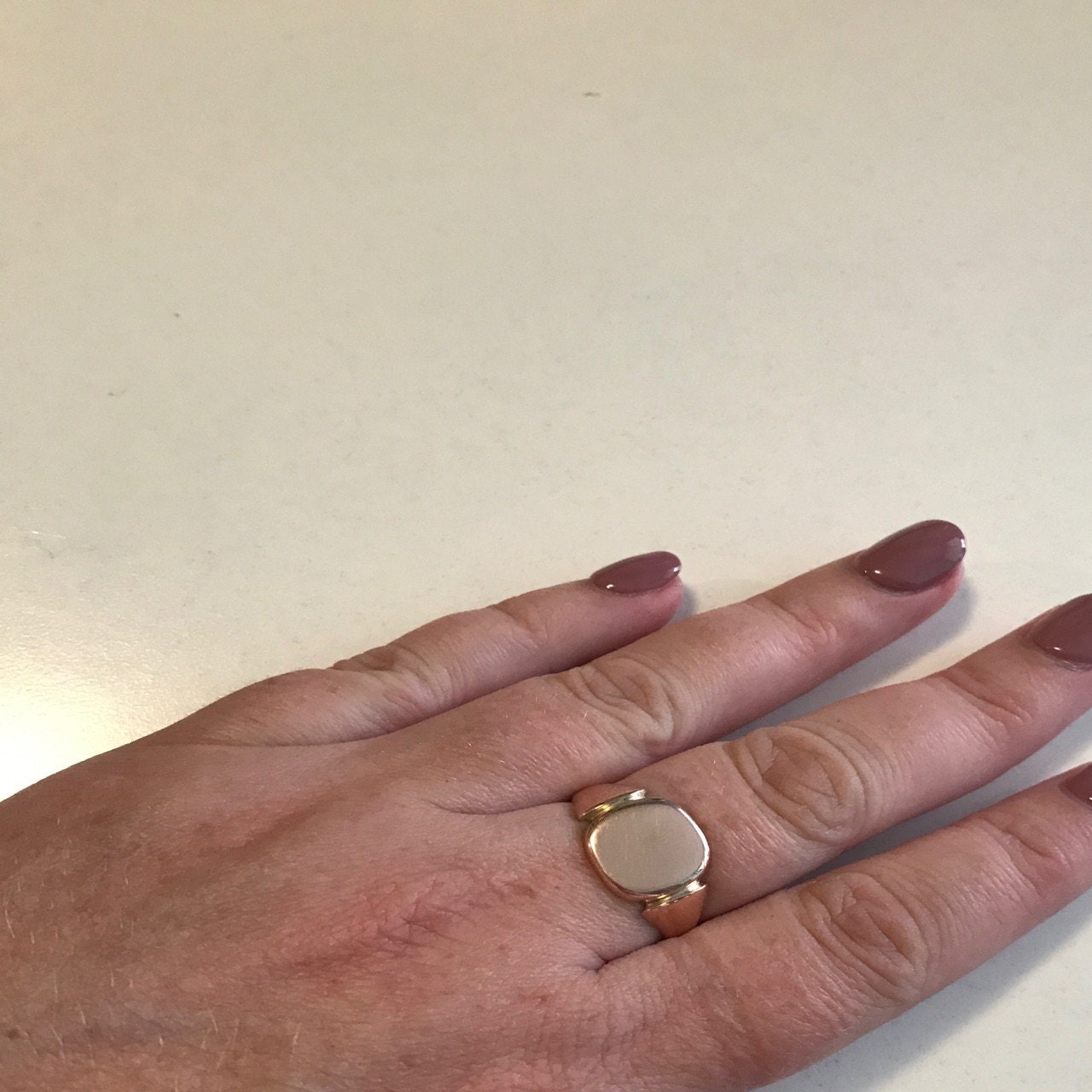 Stunning antique 9ct rose gold Men's ring hallmarked Chester 1915