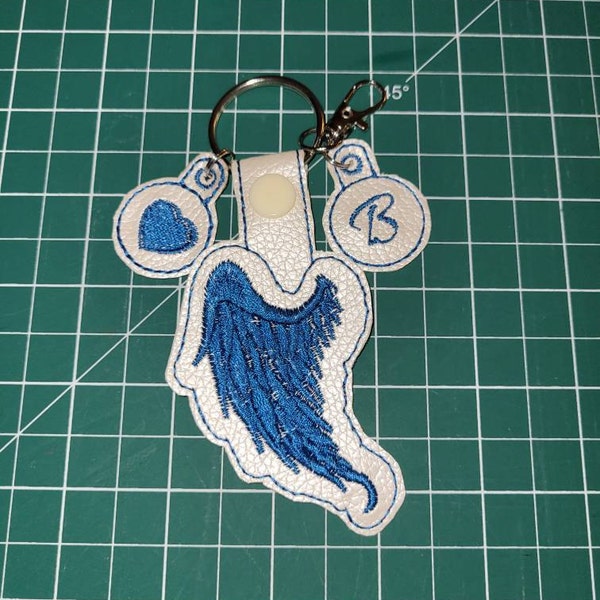 Angel Wing ITH Key Fob Design, Embroidery Pattern (digital Download) - Etsy