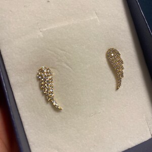 Angel Wing Earrings Gold Tone - Etsy