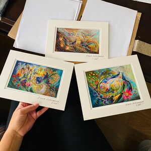 私のオリジナル絵画のパスパルトゥー付きオリジナル限定版サイン