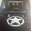 Pair Of Distressed American Flag Vinyl Decals - Matte Black