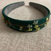 Floral Embroidered Linen Headband