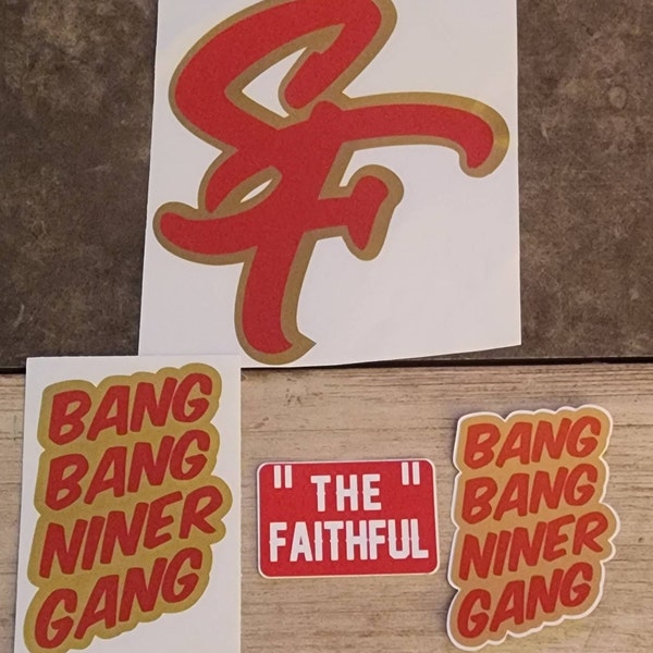 SF Decal, San Francisco Decal Sticker, Forty Niner Inspired Decal - Etsy