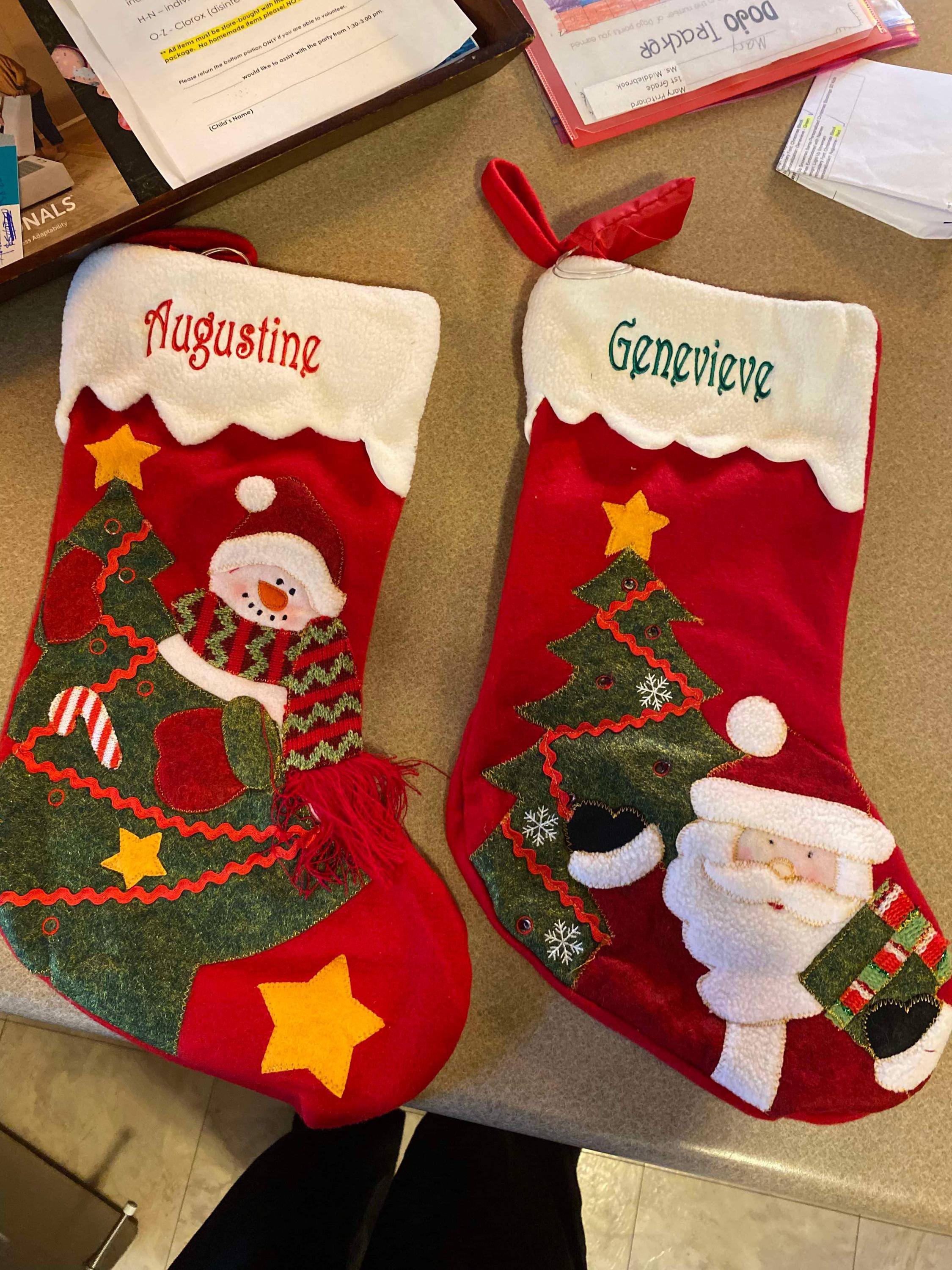 Light Up Snowman Santa Personalized Christmas Stockings 3D Kids Christmas Embroidered with Names