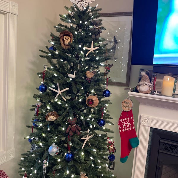 White Star Christmas Tree Topper Decoration White Metal Star 12 ...