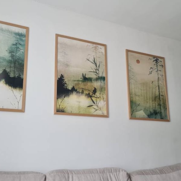 Japanese Wall Art Set of 3 Prints · Japanese Art Print · Japandi Decor ...