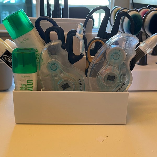 3D Printed Desk Caddy for Crafters - Organizer for Card Making Supplies ...