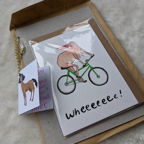 Pack of 8 Greetings Cards Illustrated Funny Cards Cat Dog Poo Silly ...