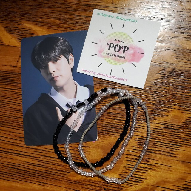 K-POP・アジア BEOMGYU BLACK BRECELET TOMORROW X TOGETHER | [BEOMGYU] BRACELET (black)