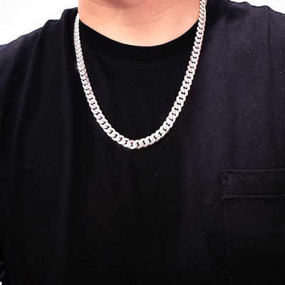 8mm,22 Inchs 999 Pure Solid Silver Hand Made Cuban Link Chain. - Etsy