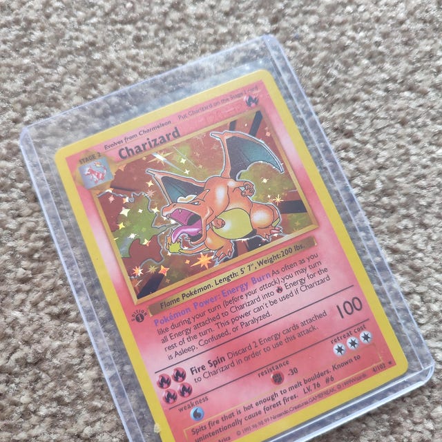 charizard holo 1st edition pokemon card base set #4/102 Amazon.com: Pokemon - Charizard (4) - Base Set 2