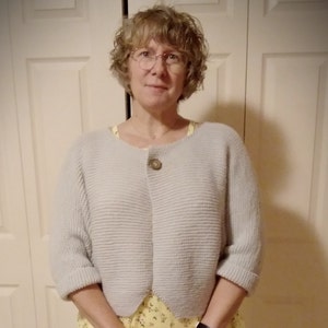 reverse stitch cardigan
