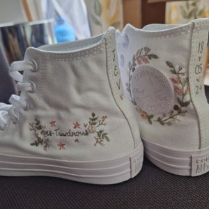 Custom Embroidered Converse Platform High Tops - Etsy