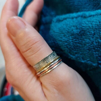 925 Sterling Silver Ring Meditation Ring Spinning Ring - Etsy
