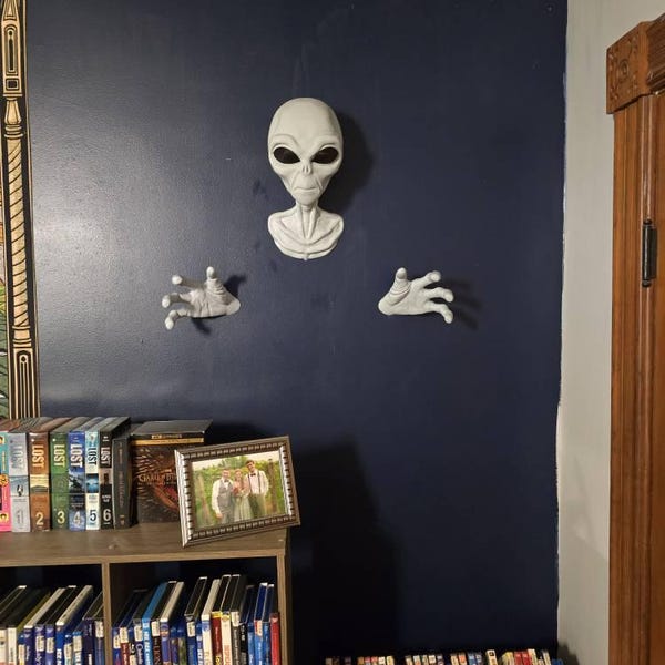 Alien Wall Art Mount 3d-printed Headphone Mount| Greys UAP UFO - Etsy