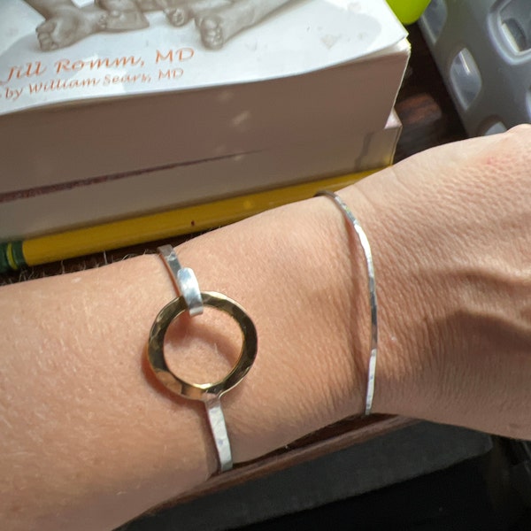 Open Circle Bracelet Watch - Mixed Metal