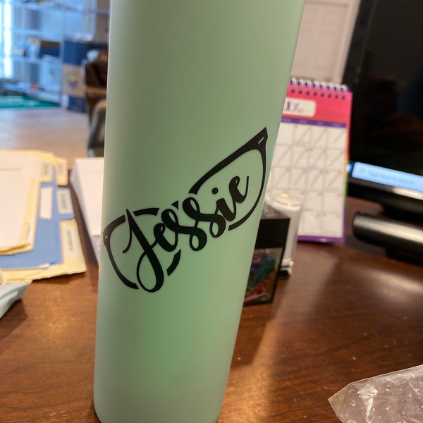 Script Name Within Eyeglasses Vinyl Decal Sticker | Optometrist ...