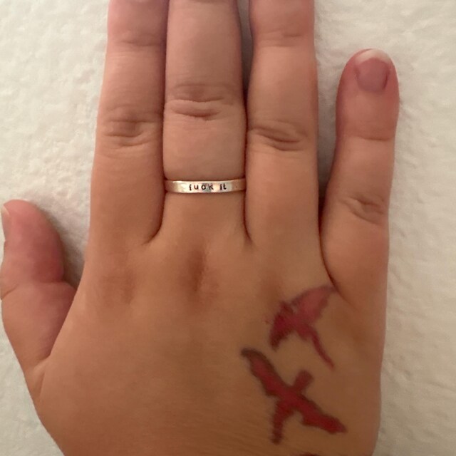 F*ck It Sterling Silver Band Ring - Personalized Motivational