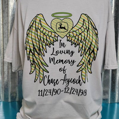 In Loving Memory Angel Wings SVG, Angel Wings Heart Halo, Add Name and ...