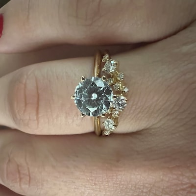 5 Carat E Color VVS2 Clarity Radiant Cut Three Stone Lab Grown Diamond ...