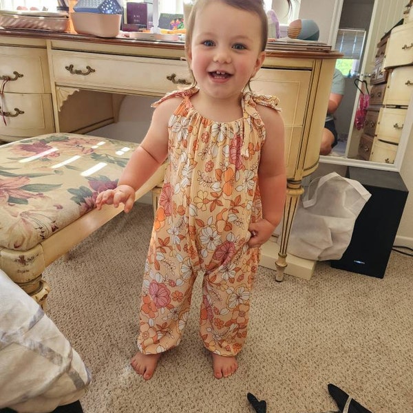 PDF Pattern - Boho Romper - Babies/toddlers - Premie to 5-6T - Instant ...