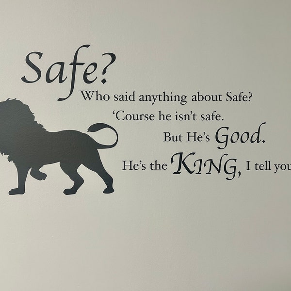 Aslan Wall Decal – Chronicles of Narnia Quote, Kids Room Decor - Etsy