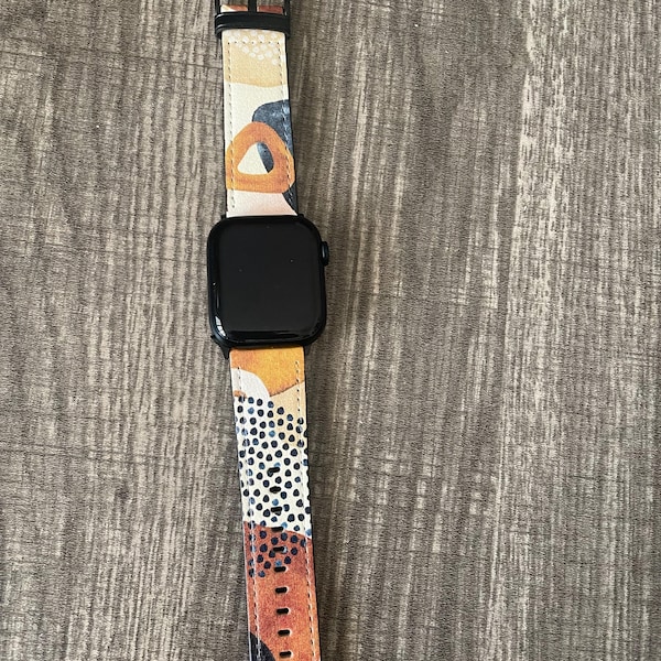 Rustic Apple Watch Rustic Abstract Shapes Apple Watch Band Series 3 4 5 6 7 8 SE 38mm 40mm ...