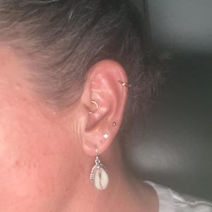 Orecchini Pendenti Conchiglia in Argento 925 Smaltato