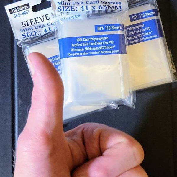 Where To Buy Mini USA Card Sleeves (41x63mm)  Clear, Glossy Polypropylene  Protectors For Small Game Cards Mayday Games Card Sleeves