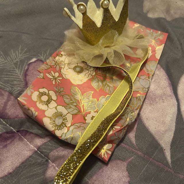 Cerchietto con corona glitterata lucida per capelli da principessa fatto a mano fai da te per bambini accessori per capelli per bambina