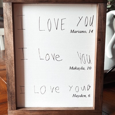 Custom Handprint Gift, DIY Childs Handprint, Fathers Day Gift, Mothers ...