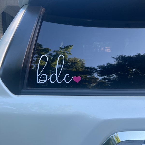 Monogram Car Decal, Vinyl Monogram, Car Monogram, Laptop Monogram ...
