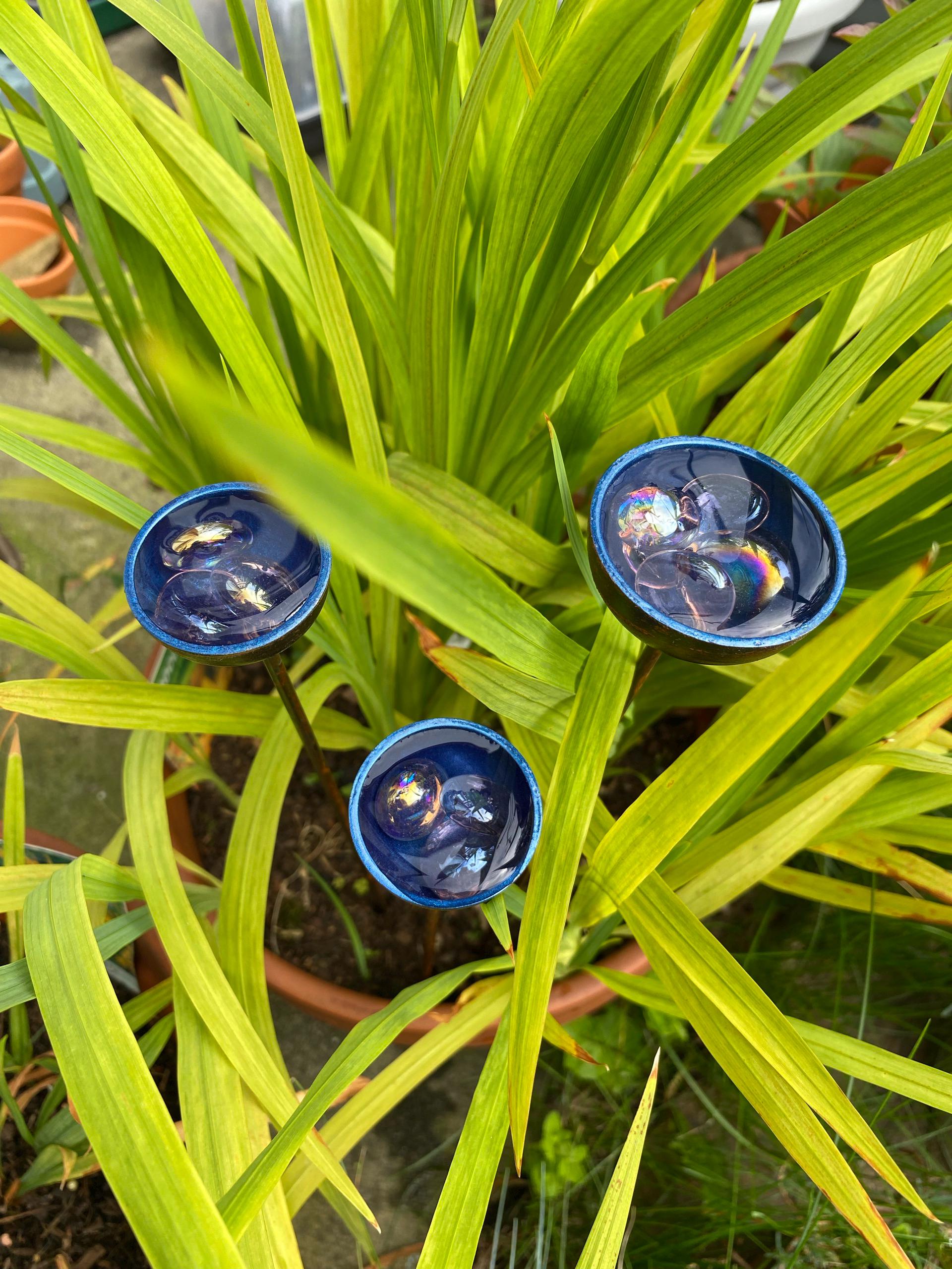 Bee Waterer, Bee Water stations, set of three cups Garden Sculpture
