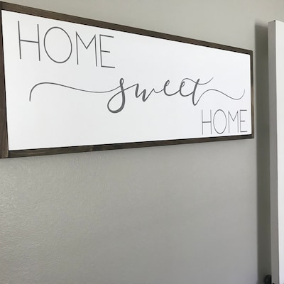 Home Sweet Home Sign Above Couch Sign Living Room Signs Home Sweet Home ...