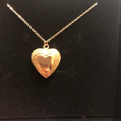 Personalized Dainty Heart Shape Locket Necklace, Love Locket Necklace ...