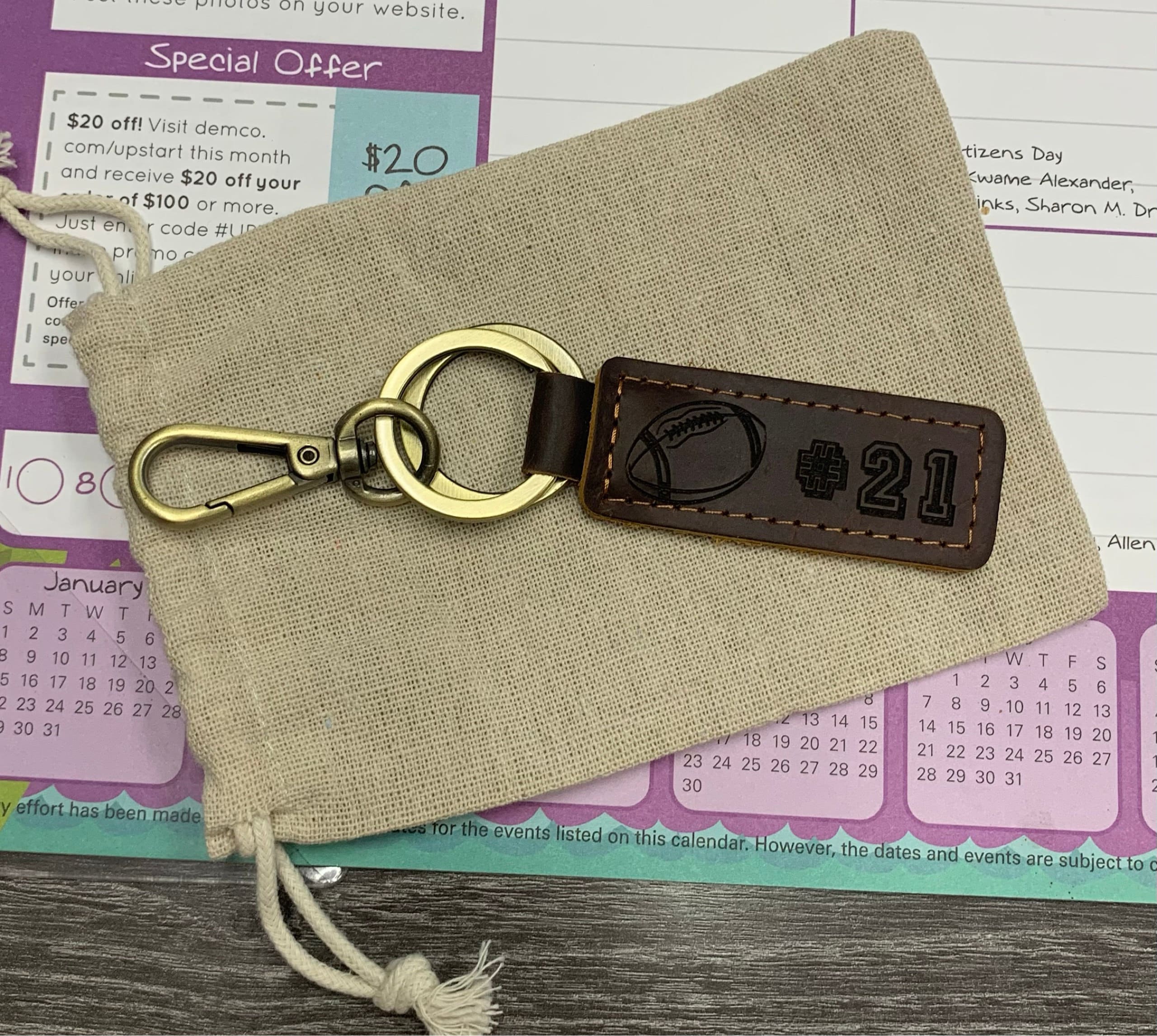 FOOTBALL KEYCHAIN, CHRISTMAS Gift