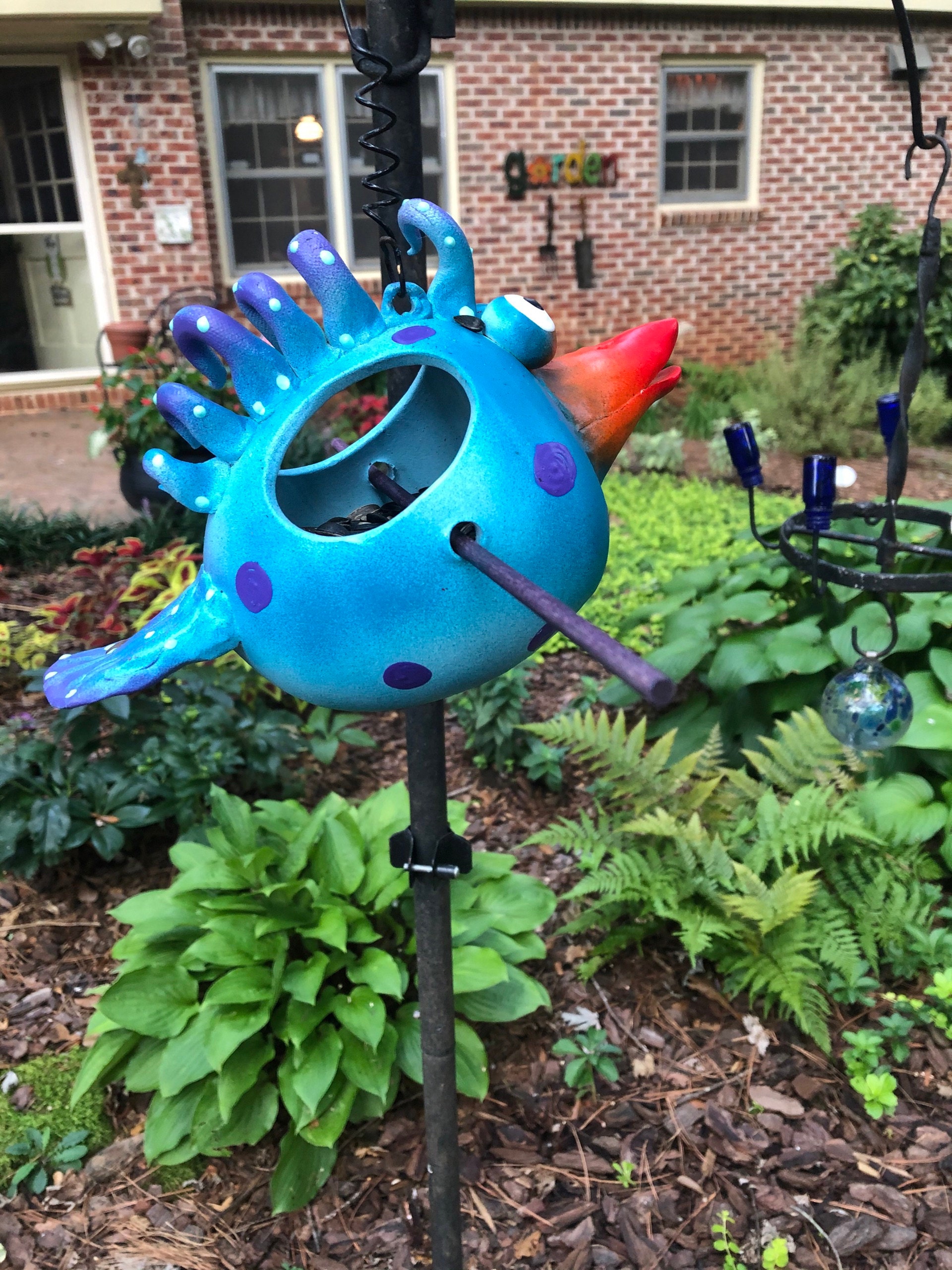 Birdfeeder Outdoor Bird Feeder Garden Decor Ceramic Bird Feeder