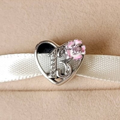 Stylysh 9mm Italian Charm – Birthstone Flower With CZ Rhinestones, Fits Traditional Classic Charm Bracelets, 304L Stainless Steel