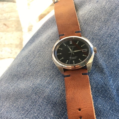 Horween Watch Strap, English Tan Color, Handmade in Finland 16, 17, 18 ...