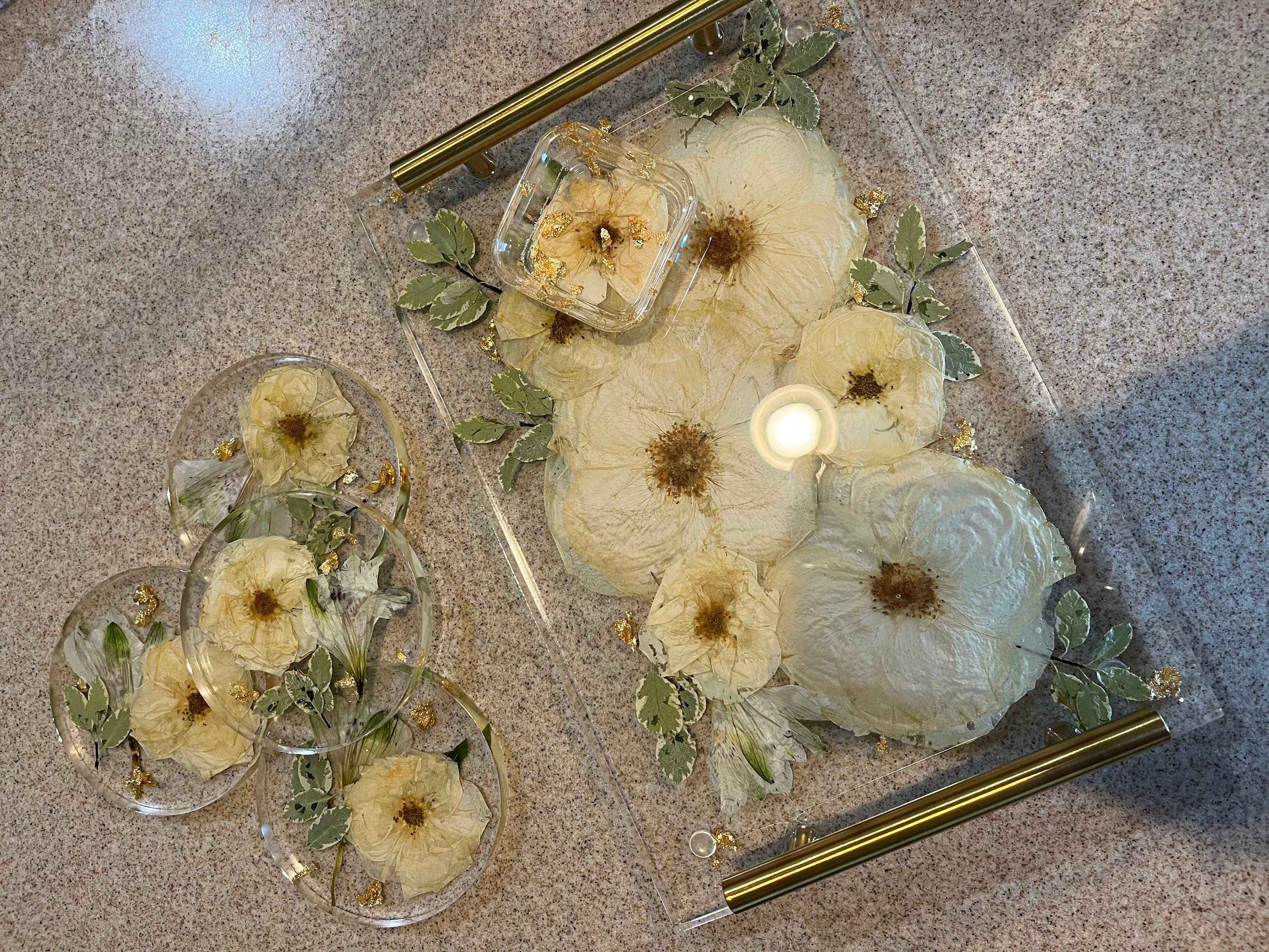Preserved flowers from Ariana's etsy review