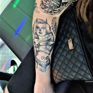 Joker Full Set Suicide Squad Temporary Tattoo Gangsta Neck Etsy