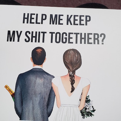 Help Me Keep My Shit Together Bridesman Card Man of Honor Bridesman ...