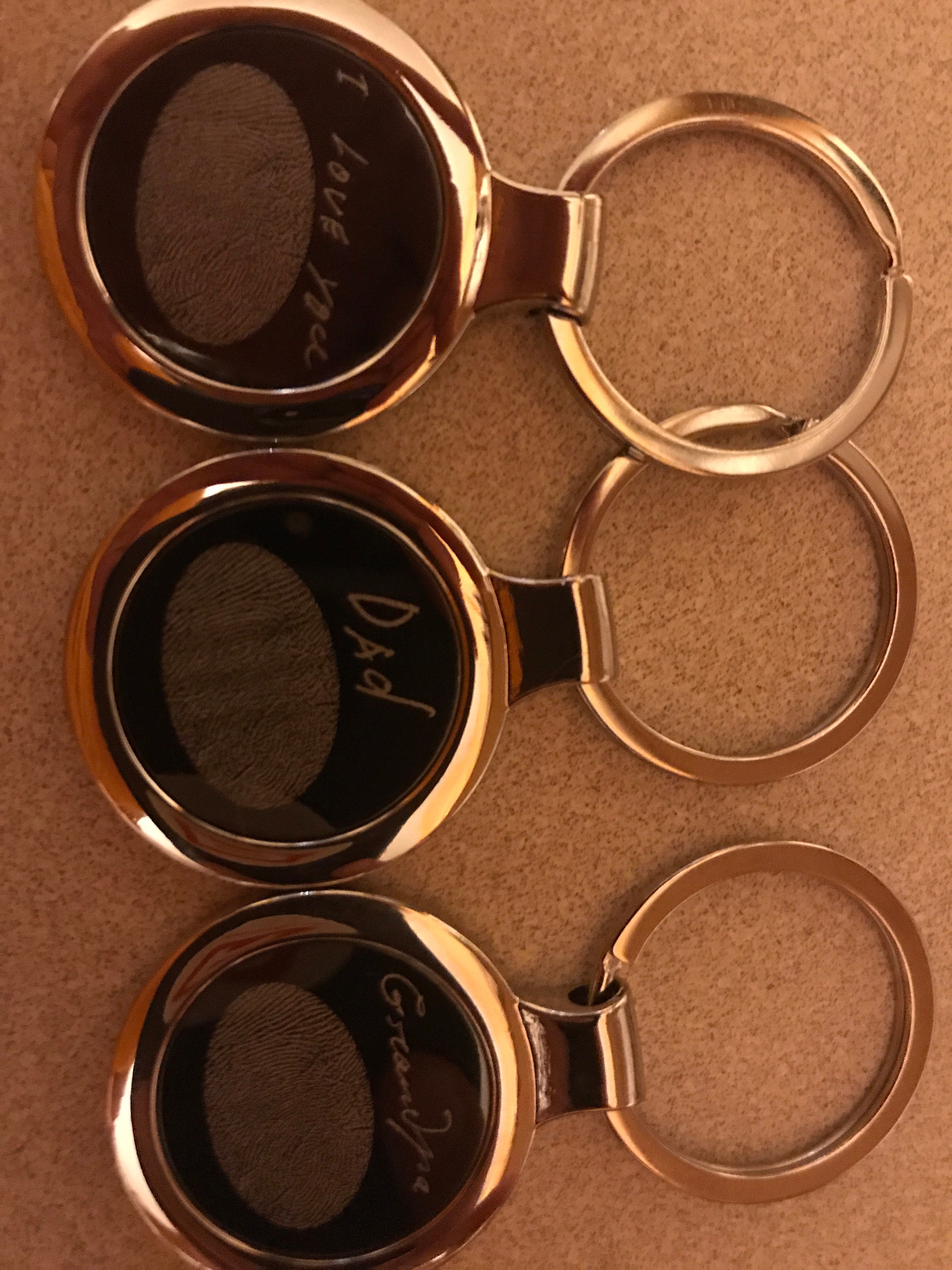 Personalized Name Keychain Custom Handwriting Key chain Engraved Fingerprint Keychain Memorial Keychain Personalized Jewelry