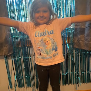 Personalized Birthday Princess T-Shirt, Elsa Birthday Theme Party, Cute Shirt, Custom Family Birthday Party FR06