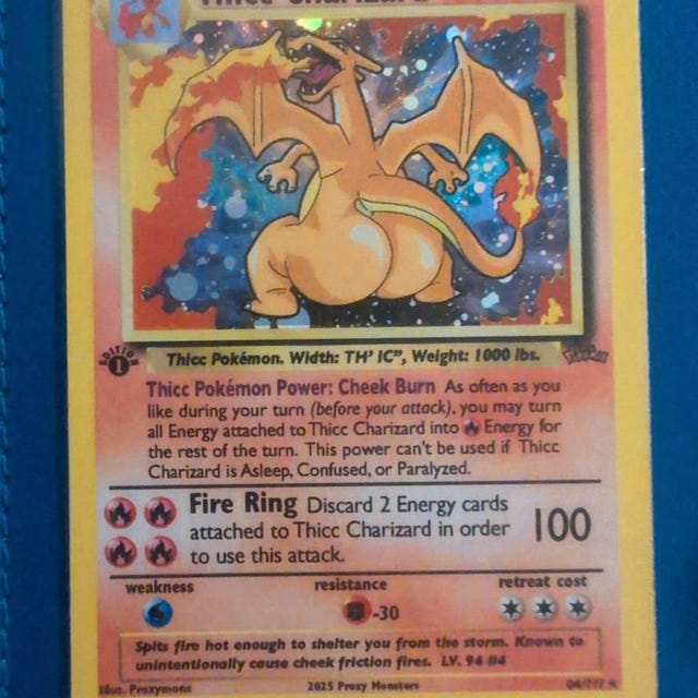 Custom-made Thicc Charizard Card - Etsy Canada